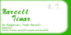 marcell timar business card